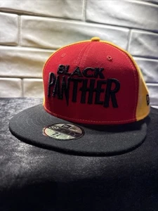New Era Black Panther Cap Red Yellow Green 59Fifty 7 1/4 Fit Limited Edition - Picture 1 of 5