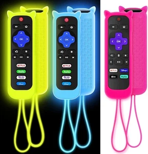 3 Pack Case for Roku Remote, Cover for Hisense/TCL Roku TV Steaming Stick/Expres - Picture 1 of 6