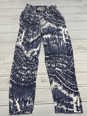 VTG Golds Gym Pants Mens M Blue Tie Dye Sweatpants Joggers Hammer Bodybuilding - Image 1 of 4