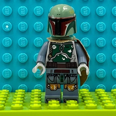 Lego Star Wars Boba Fett Minifigure Figure Jabba's Sail Barge Helmet Cape - Image 1 of 4