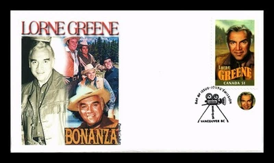 FUNDA LORNE GREENE FAMOSO ACTOR CANADÁ PRIMER DÍA EDICIÓN PANDA CACHET Foto 1 de 2