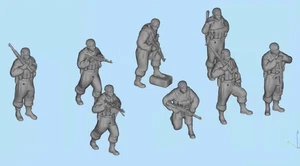 1/35 48 72 64 144 Russian Special Forces Reconnaissance Team Tank Soldiers WG - Picture 1 of 6