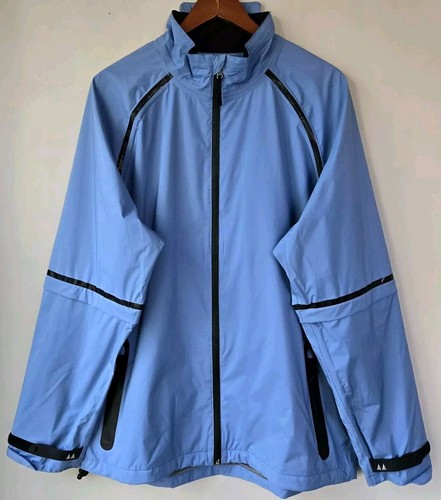 VETEMENTS Giacca a vento uomo Greg Norman PlayDry impermeabile full zip blu taglia media