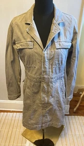 Madewell x MN Dye Studio Patch Pocket Mini Dress Soot=Grey 100% Cotton Size L - Picture 1 of 8