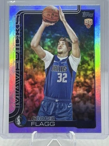 2025-26 Topps NBA Cooper Flagg RC #201 Rainbow Foil SSP Mavericks Rookie CLEAN - Bild 1 von 9