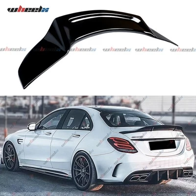 ALERÓN MALETERO NEGRO BRILLANTE ESTILO R PARA MERCEDES BENZ W205 C200 C300 C43 AMG Foto 1 de 4