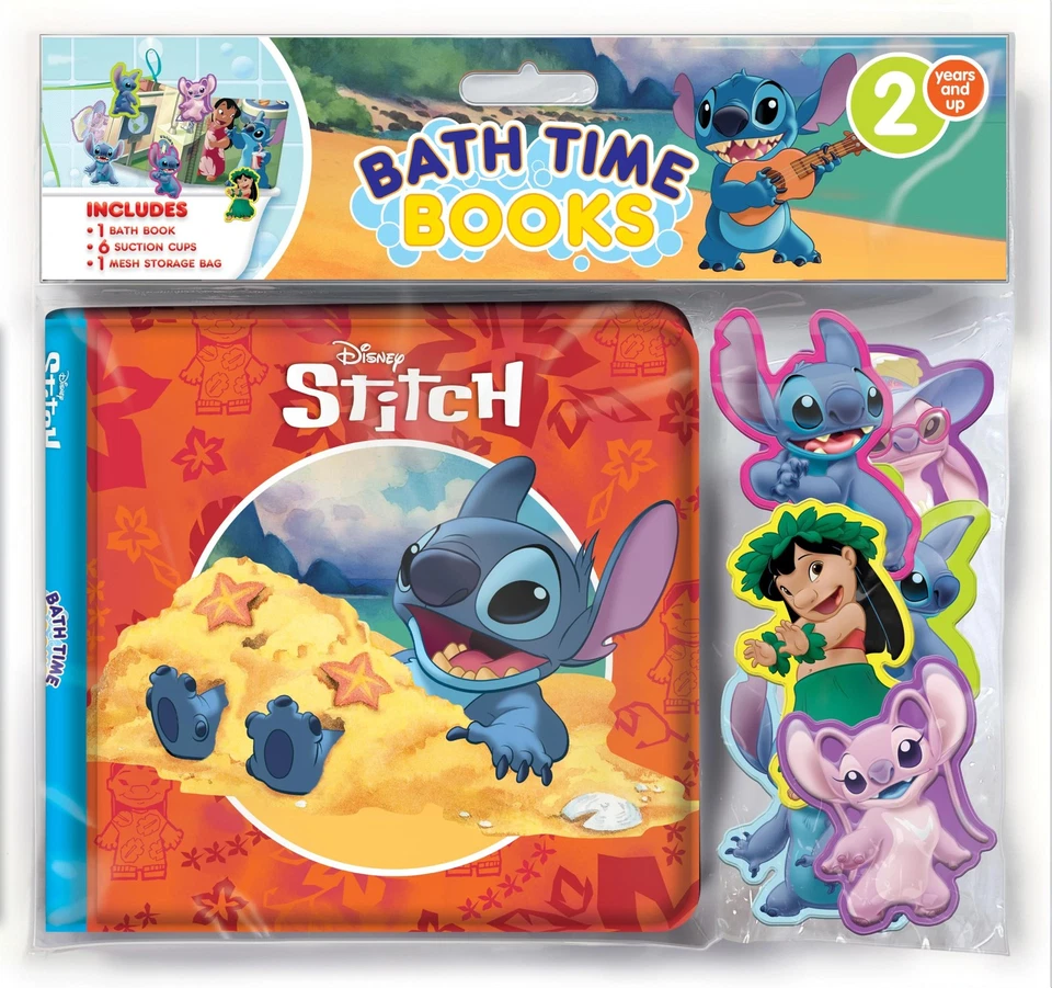 Disney Stitch Bath Time Books - Activity Books for kids, Bath book, 6 Padded... Foto 1 de 1