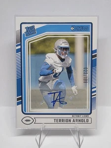 2024 Donruss Rated Rookie Terrion Arnold Auto /199 Detroit Lions - Picture 1 of 2