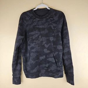 Lululemon All Yours Crew Pullover Felpa Grigio Mimetico Taglia 10 Donna - Foto 1 di 5