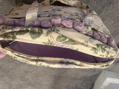 Petunia Pickle Bottom Pink/Green Paisley Floral Purse Diaper Bag with Change Pad - Image 1 of 4