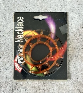 Vintage leuchtende Stachelkette - orange Kunststoff leuchtende Halskette (funktioniert nicht) - Bild 1 von 4