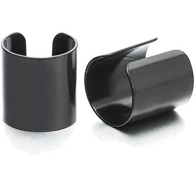 Elegantes orejeras no perforantes en acero inoxidable hipoalergénico - Juego de 2 piezas Foto 1 de 4