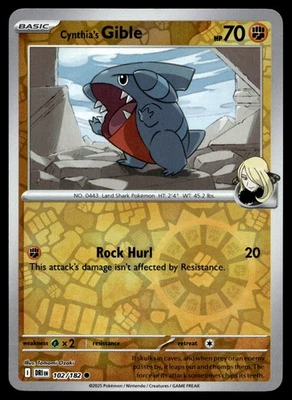 Cynthia's Gible 102/182 SV10: Destined Rivals - Image 1 of 2