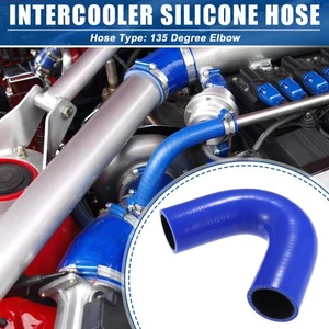 Tubo intercooler tubo silicone accoppiatore gomito automatico 38 mm 1,50" 135 gradi blu - Foto 1 di 6