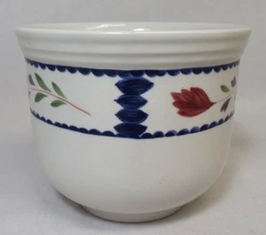 Adams LANCASTER 5" Cache Pot Flower Plant Holder IRONSTONE Planter Red Blue - Picture 1 of 7