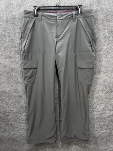 Eddie Bauer Fleece gefütterte Cargohose Damen 12P Petite Gray Reißverschlusstaschen #0996 - Bild 1 von 12