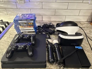 Sony PlayStation 4 Slim, PSVR1, 10 Games CIB, 2 Controller Bundle TESTED - Bild 1 von 21