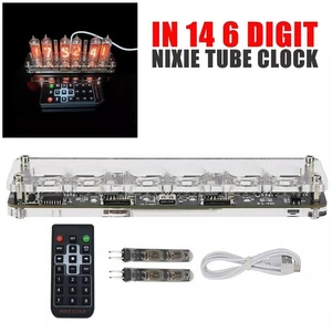 Nixie Clock DIY IN14 Model with Remote Control and Colorful LED Lights - Bild 1 von 9