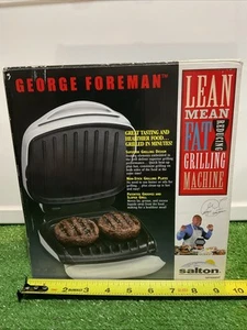 🆕 George Foreman Grill Lean Mean Fettreduzierende Grillmaschine GR10AWHT Weiß Neu im Karton - Bild 1 von 15