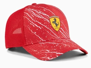 Ferrari PUMA Rosso Corsa Red Trucker Cap Hat Milk March 2025 Release Viral NEW! - Picture 1 of 5
