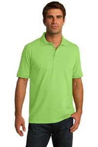 PORT AND COMPANY 55 Ounce Jersey Knit Polo KP55 Lime XL - Picture 1 of 2