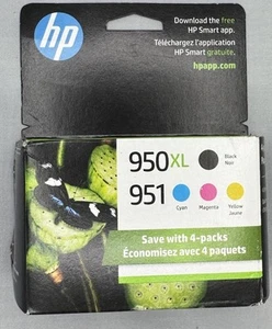 HP 950XL/951 C2P01FN Black/Cyan/Magenta/Yellow Ink Cartridges EXP 2025 $132 - Afbeelding 1 van 2