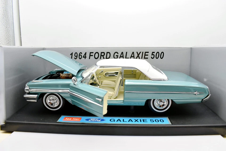 Modellino auto americane scala 1:18 Ford galaxie 500 diecast modellismo sun star - Immagine 1 di 4