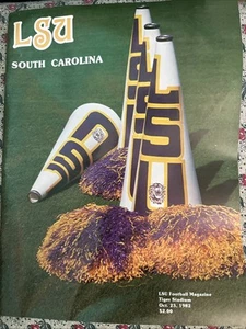 Rare!1982 LSU Tigers v South Carolina College Football Program with ticket stub - Picture 1 of 9