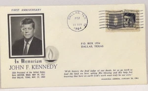Vintage Lot Of 2 First Day Covers 1964 JFK And 1971 US Postal Service - Picture 1 of 4