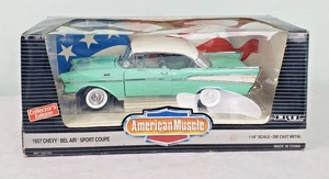 ERTL American Muscle Collectors Edition 1957 Chevy Bel Air Sport Coupe 1:18 Teal - Picture 1 of 11