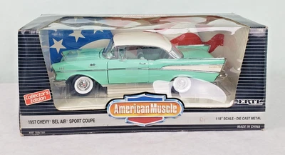 ERTL American Muscle Collectors Edition 1957 Chevy Bel Air Sport Coupe 1:18 Teal - Image 1 of 4