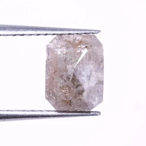 Natural Loose Emerald Cut Diamond Salt & Pepper Rose Cut Diamond For Making Ring - Picture 1 of 9