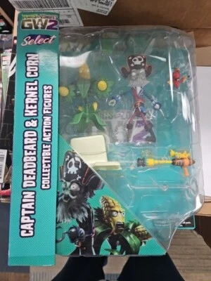Figuras de 5" Diamond Select Toys Plants vs Zombies Captain Deadbeard & Kernal Corn Foto 1 de 4