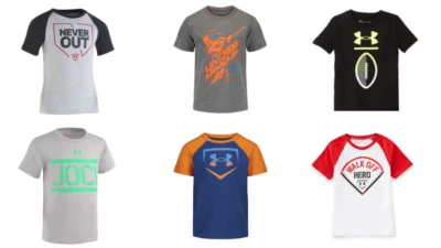 Nueva Camiseta Under Armour Raglán Gráfica Niños Pequeños Elige Talla y Color Foto 1 de 3