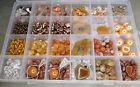 Huge Lot Beads & Pendants - Gemstone, Glass, Wood + Oranges/Tans