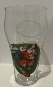 Vintage 1996 Coca-Cola Santa 16 oz Holiday Christmas Trinkglas Zug Santa - Bild 1 von 4