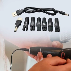 7 PCS Power Cord 5V Replacement Charger USB Adapter Suitable For Hair Beard - Zdjęcie 1 z 10