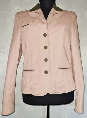 CHAQUETA MUJER VINTAGE DISTLER OKTOBERFEST DIRNDL TIROL ROSA ALGODÓN EE. UU. 6 UE 34 Foto 1 de 4