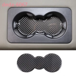 Cubierta de panel de almohadilla para portavasos de agua trasero de fibra de carbono para Land Rover Defender 2020+ - Imagen 1 de 16