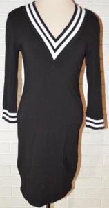 Women's Rue 21 Black 3/4 Sleeve V-Neck Tunic Dress Sizes S, M - Picture 1 of 3