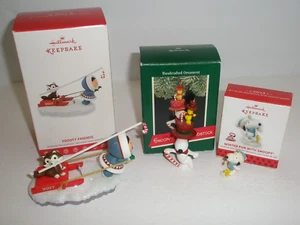 Hallmark Keepsake Ornament Frosty Friends 2017 Winter Fun Snoopy 2013 Woodstock - Picture 1 of 11