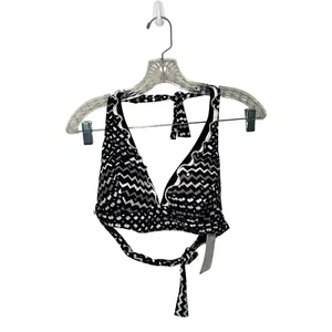 Neu mit Etikett Profile by Gottex Damen-Bikinioberteil schwarz braun weiß Größe 10 Po Strand - Bild 1 von 4