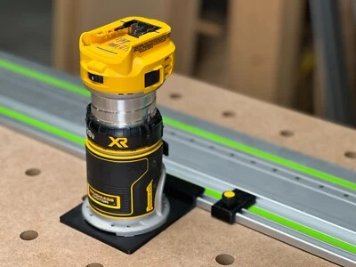 Adaptador de trilho guia de serra de esteira para roteador Dewalt - DCW600B 20v e DWP611 - Imagem 1 de 4