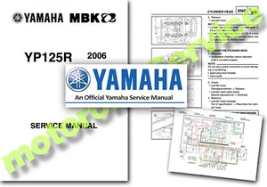 Yamaha YP125R X-MAX MBK SKYCRUISER Service Manual 2006 2007 Workshop YP125 SHOP - Picture 1 of 2