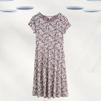 Vestido para mujer Ex Seasalt - manga corta calce y acampanado estampado floral lila (defecto) Foto 1 de 4