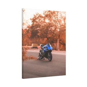 Yamaha R1 High Resolution Museum Quality Vertical Motorcycle Canvas Print #017 - Picture 1 of 10