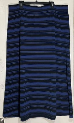 NEW AVA & VIV women size 2X skirt A-Line stretch stripe elastic waist skirt - Image 1 of 4