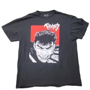 Anime Berserk Guts Graphic Tee Mens Size Large Black Red Graphic Crunchyroll - Picture 1 of 9
