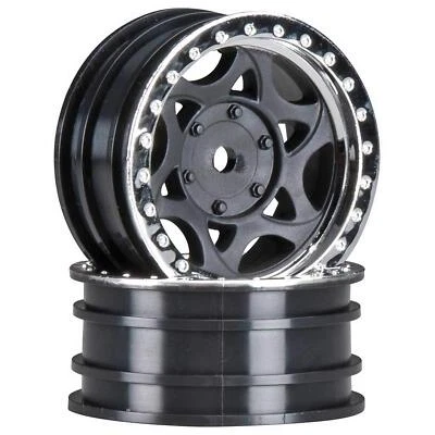 Axial 1/10 Walker Evans Street 1.9 Wheels, 12mm Hex, Black Chrome (2), AXIC8140 - Image 1 of 2