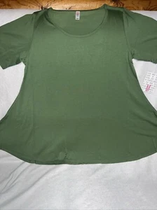 Lularoe XL Perfect T/12-18 Unicorn 🦄 Solid Green Army Sage 18/20 20/22 New XL - Picture 1 of 13